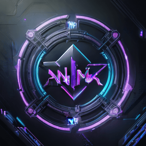 AI generated: logo with text "N V", cyberpunk style logo, light atmosphere; 8k, intricate detail logo,  HDR logo, ...