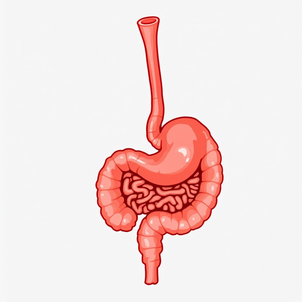 AI generated: Dibujo del Intestino delgado humano
