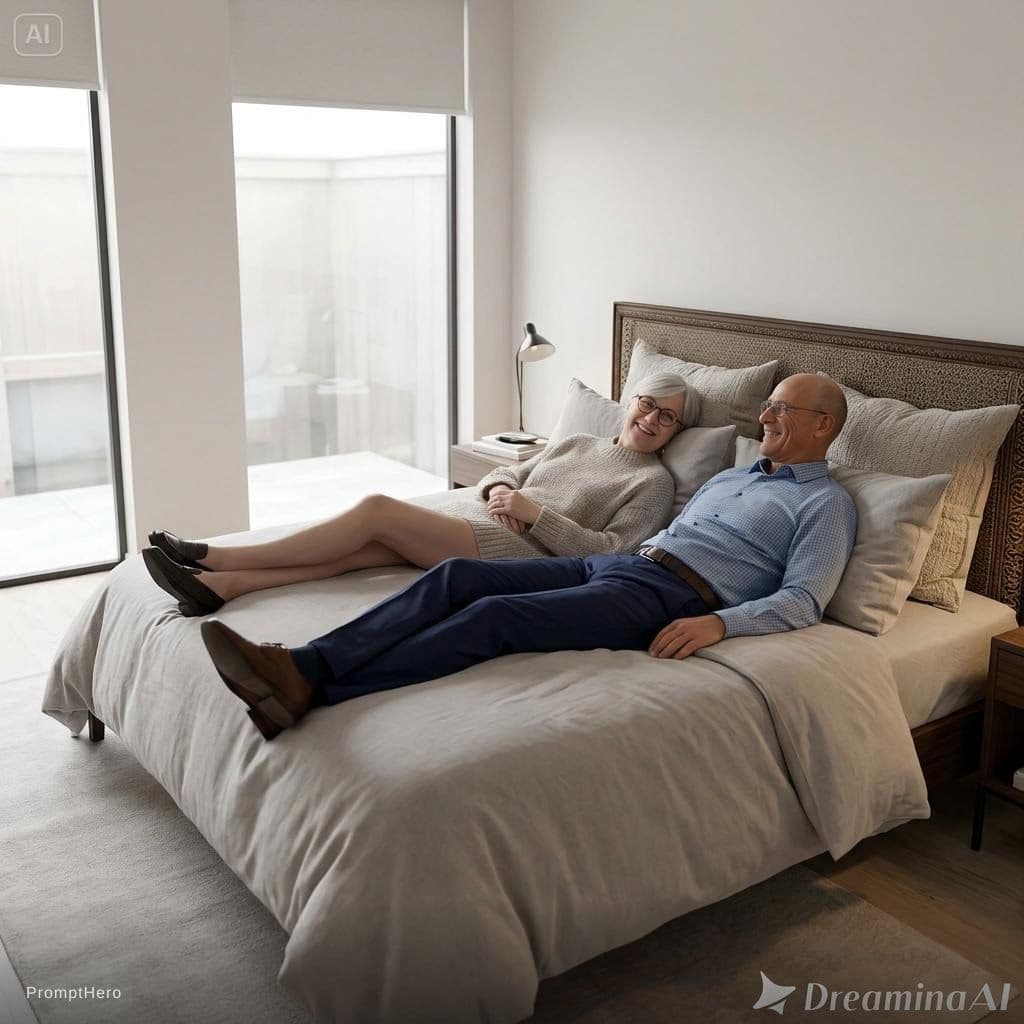 AI generated: coucher sur un lit