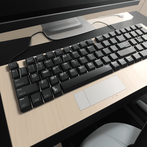 AI generated: image of the computer keyboard where it is divided into parts