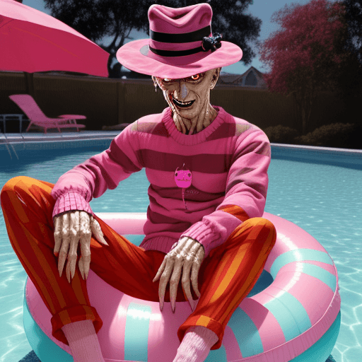 AI generated: Freddy Krueger, a well-known character from the horror movie franchise "A Nightmare on Elm Street." ...