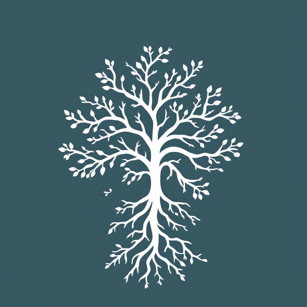 AI generated: symbol for a multidisciplinary congress on pollution and the environment, resembling a rhizome
