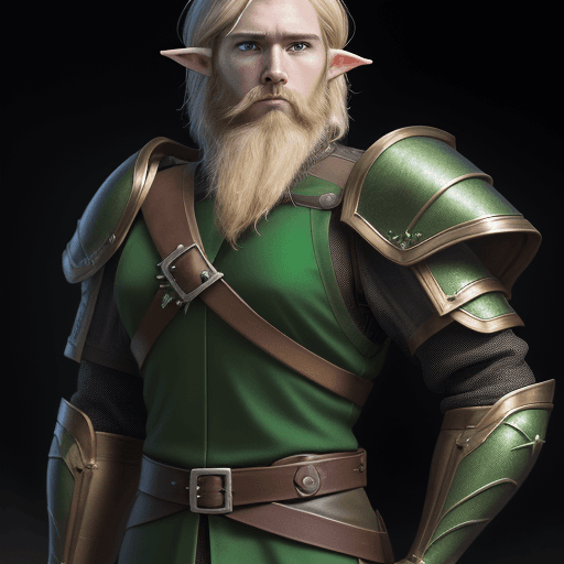 AI generated: masterpiece, concept art, centered, High-resolution hyper realistic 30 year old male Half-Elf male f...