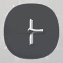 AI generated: simple single color GUI folder icon with a circle print