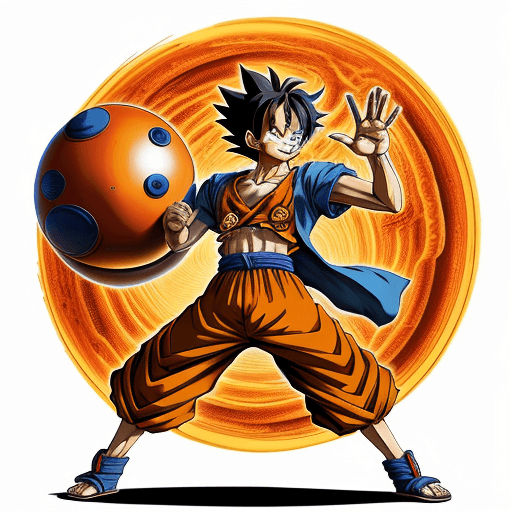AI generated: luffy, in the style of Akira Toriyama, dragon ball theme, uhd image, precisionist art, character ill...