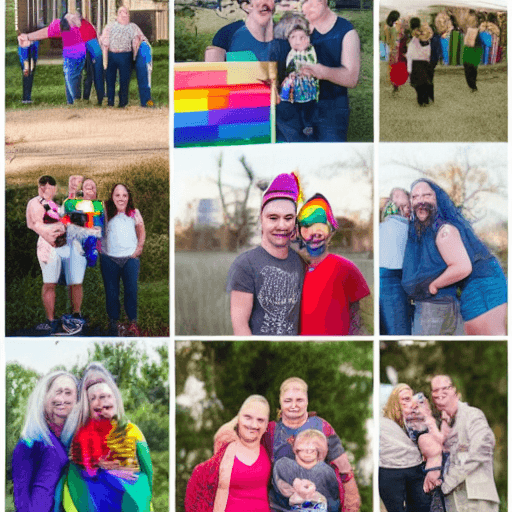 AI generated: LGBTQ+ Family Love