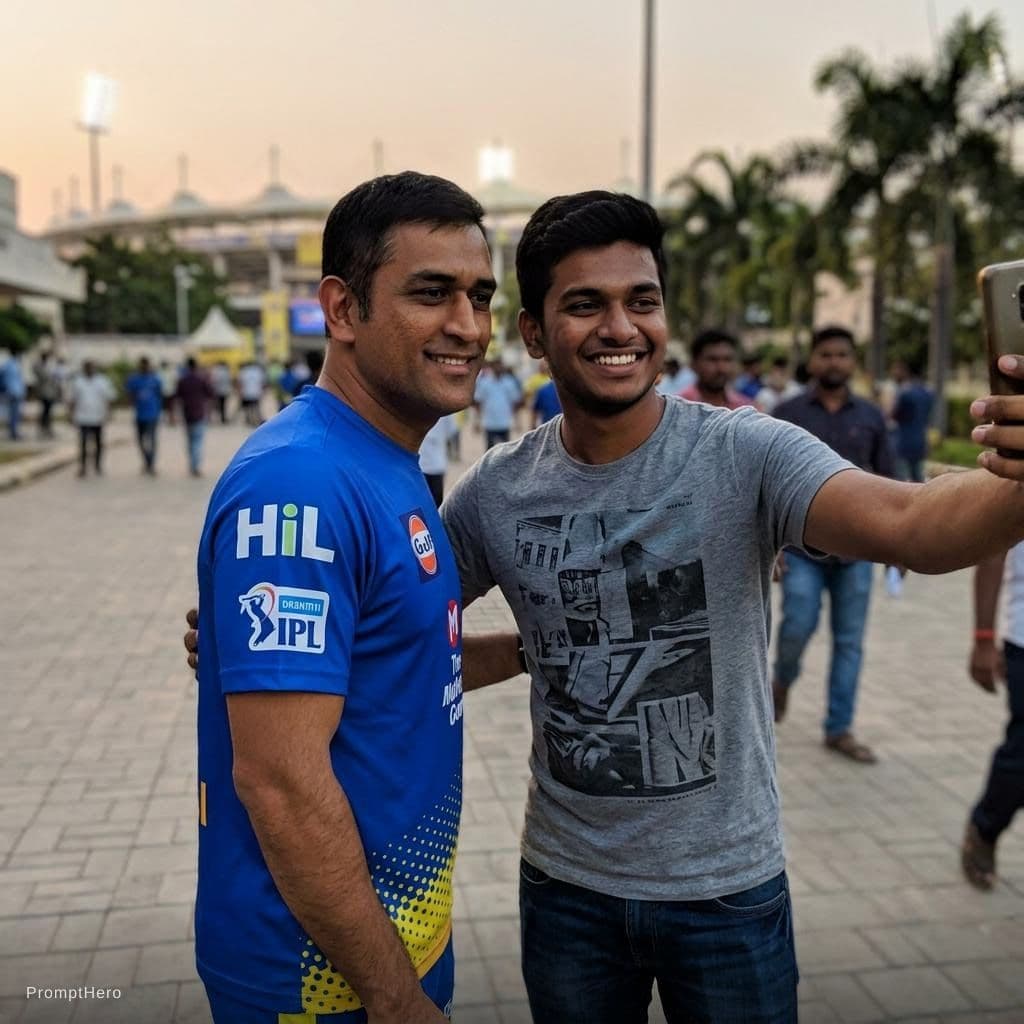 AI generated: Add dhoni with me