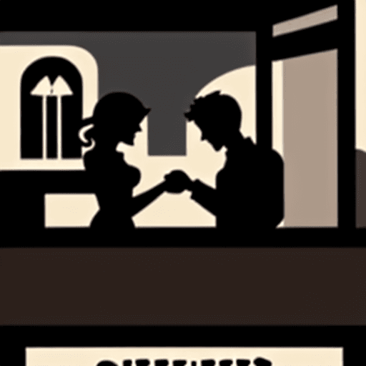 AI generated: Make a logo for a small business called "Friends Coffee Shop and Bakery". I want a silhouette of a h...