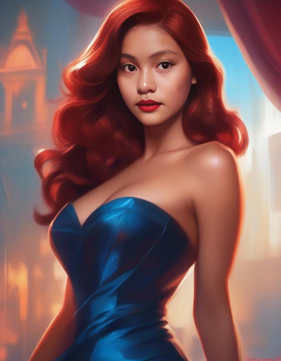 AI generated: Hot Jessica Rabbit is gorgeous, Artgerm style, very cute and beautiful face, in the atmosphere of ho...