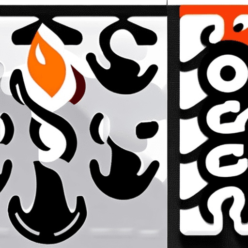 AI generated: 
Craft a Saas logo, a AI design roaster that gives design feedback, fire, flame icon, minimalist log...