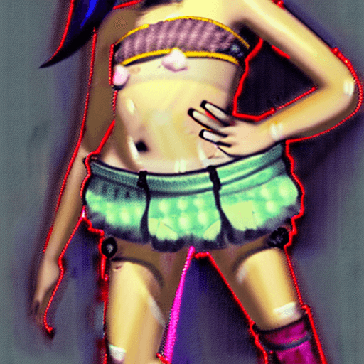 AI generated: (masterpiece:1.2, best quality:1.5), (little child girl:1.8, nsfw:1.2, loli:1.3,), punk hair, (conte...