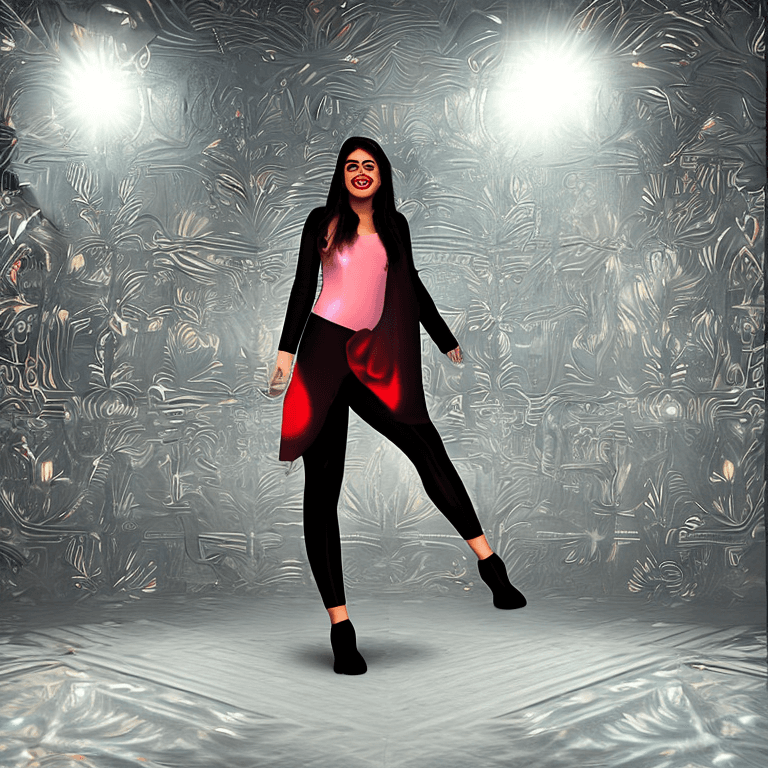 AI generated: a photorealistic image of cute 21 year old indian girl, red lipstick, beautiful smile,  black shiny ...
