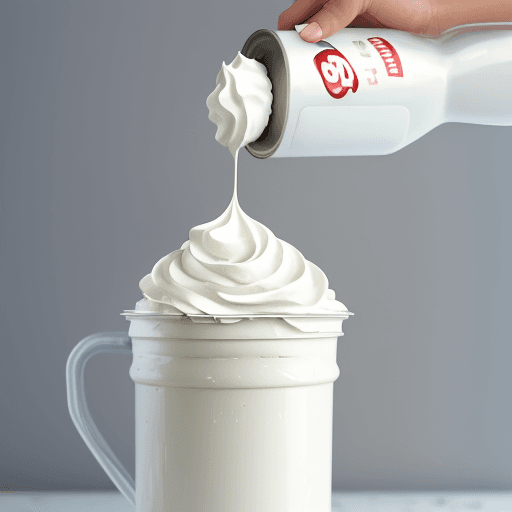 AI generated: a can of whipped cream like reddi wip, spraying whip cream