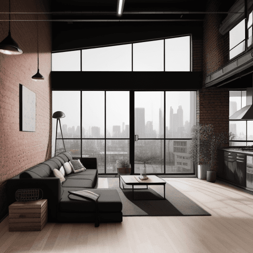 AI generated: high resolution photography interior design, interior design magazine, minimalist design, cosy atmos...
