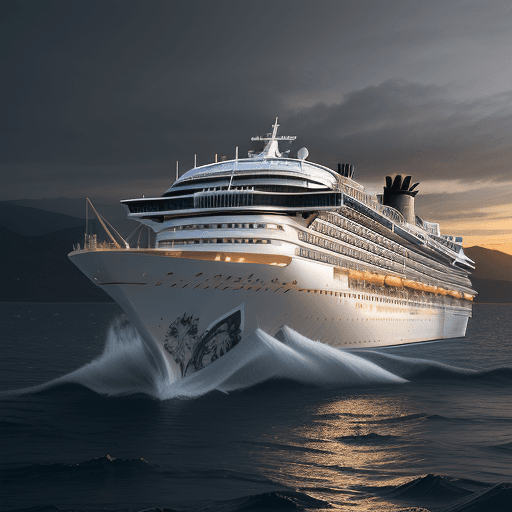 AI generated: A cruise ship with angry meth heads anchors in the bay of Malaga, photography, detailed skin, full b...