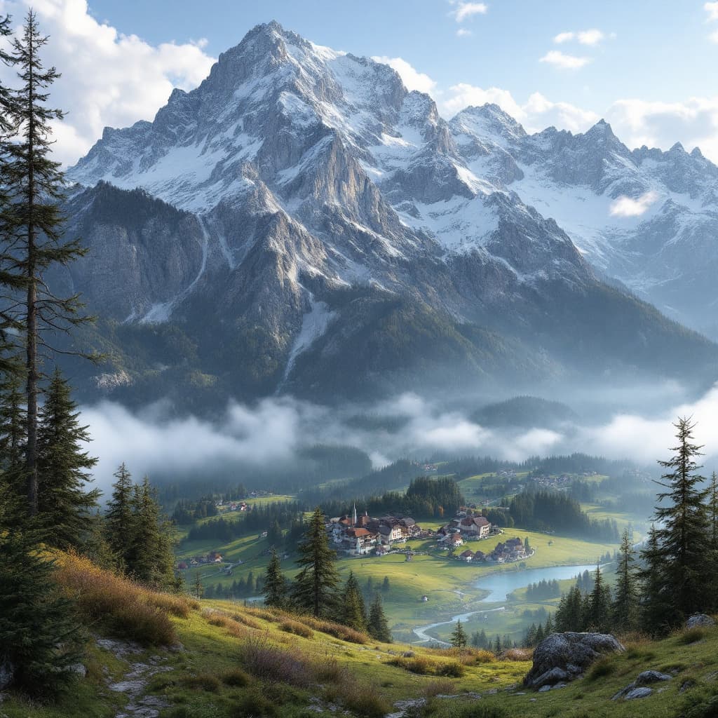 AI generated: generier mir die ebneralm, und baue den admonter reichenstein in, nimm google bilder als vorlage
 

