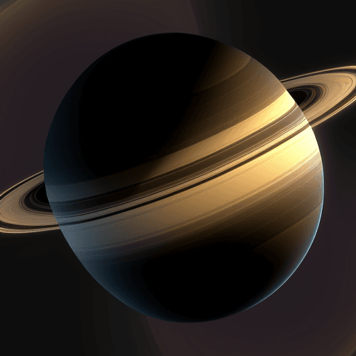 AI generated: minimalistic 2d saturn-like planet 