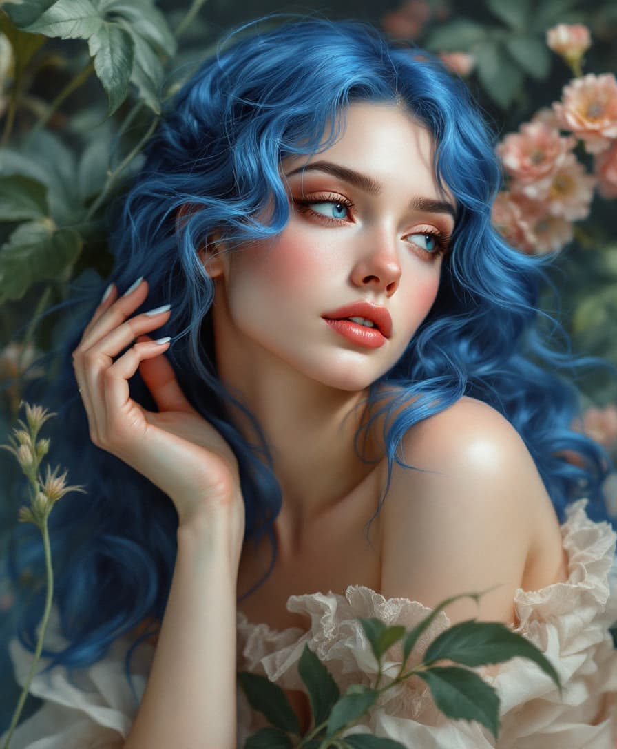 AI generated: Crie um retrato vintage no estilo de Josephine Wall, Tomasz Allen Kopera, Dariusz Zawadzki, Andreja ...