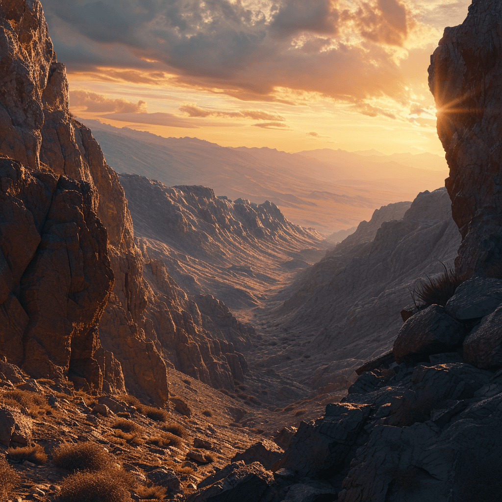 AI generated: saharian landscape at sunset , 4k ultra realism, BY Anton Gorlin, trending on artstation, sharp focu...