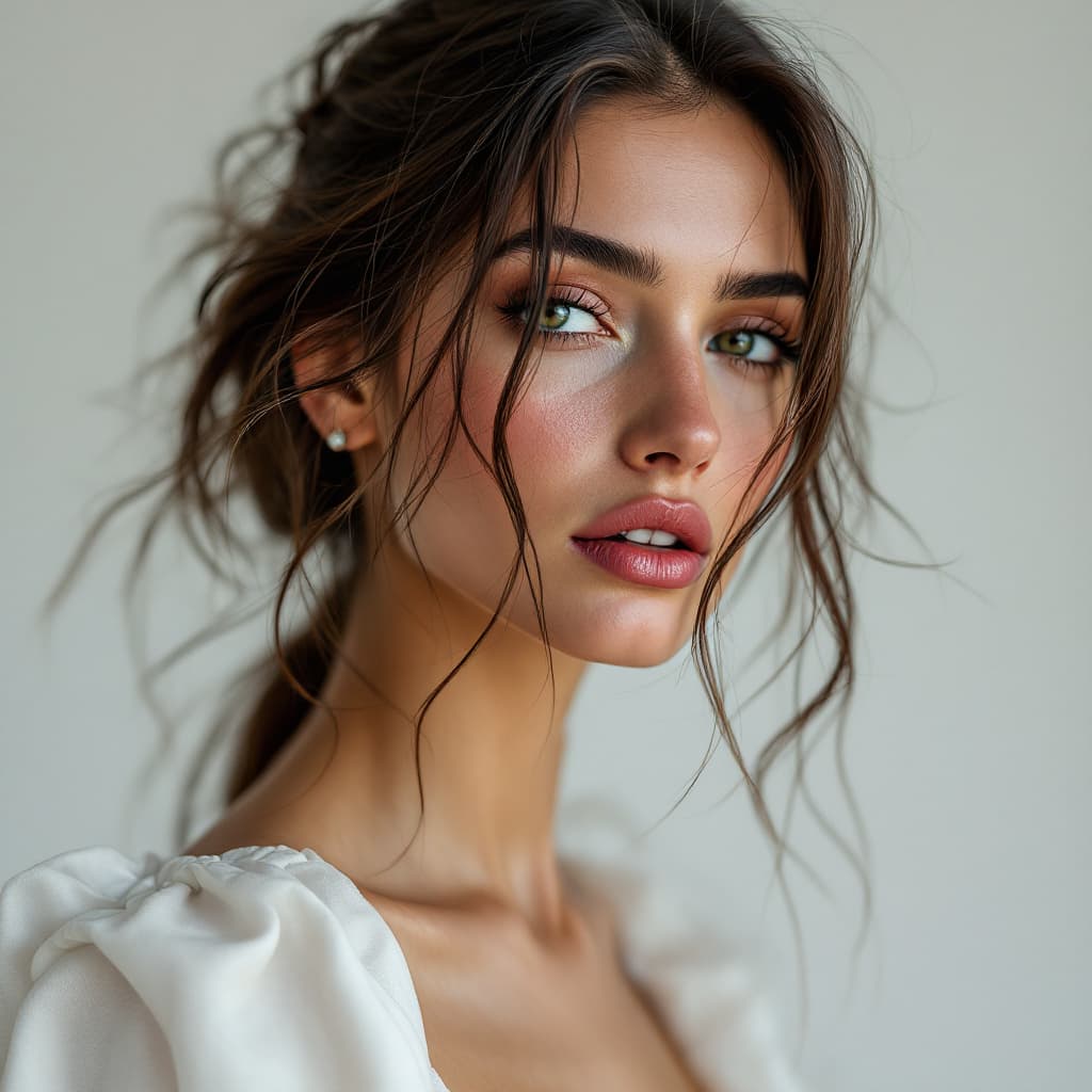 AI generated: fashion editorial photograph, woman, shot on a Canon EOS 5D Mark IV --chaos 75 --ar 1:2 --profile rs...