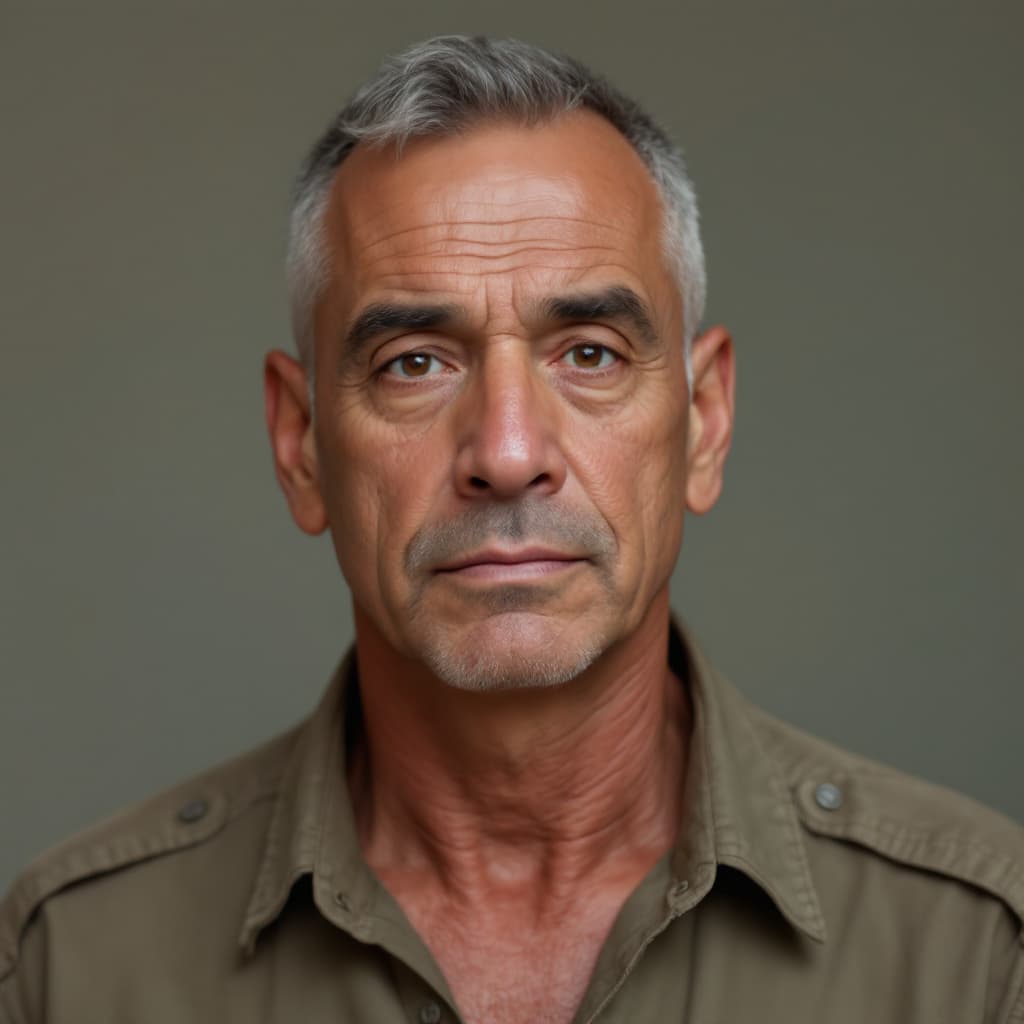 AI generated: Un hombre de 50 años de tez trigueña, peruano, de pelo corto, cara redonda, 80 kilos de peso, de 170...