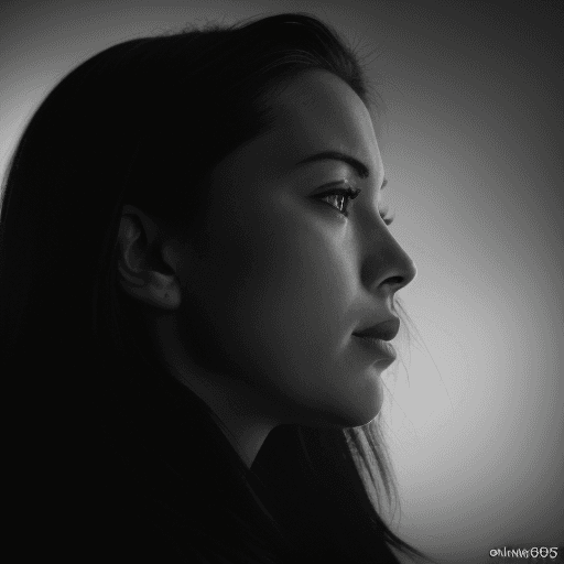 AI generated: high resolution photography, monochrome, evoking the starkness of classic noir with an intimate, psy...