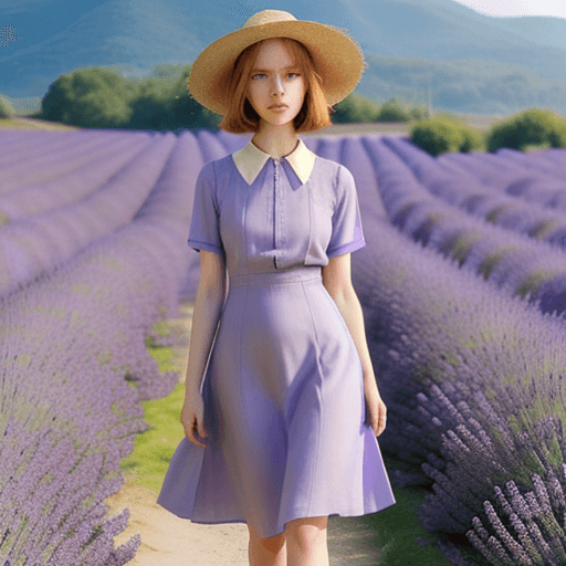 AI generated: Full height european lady, channel straight ginger hair, straight strict fierce blunt bob cut hair, ...