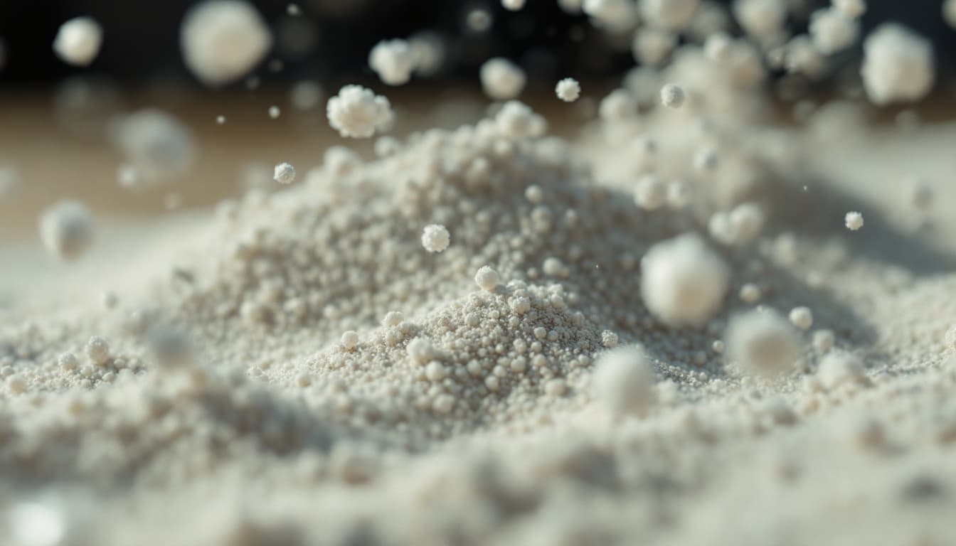 AI generated: Shot 2: Close-up – Grains of sand are floating in the air as if suspended in zero gravity