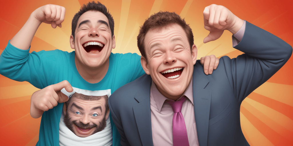 AI generated: an only one funny man with laughing out loud