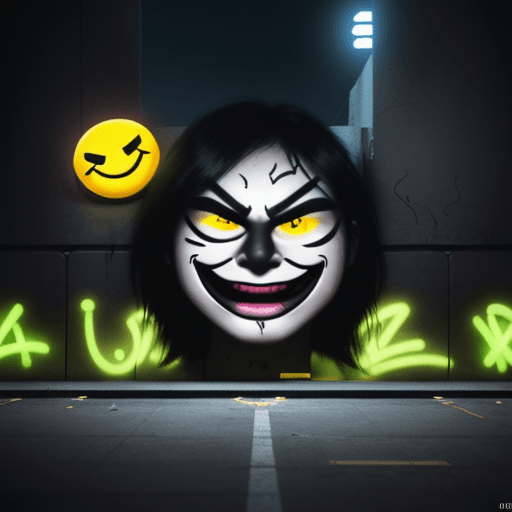AI generated: make a angry graffity style smiley with bold outlines, without a background , smiley is in graffiti ...