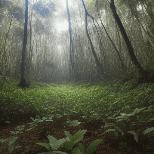 AI generated: Floresta e aninais