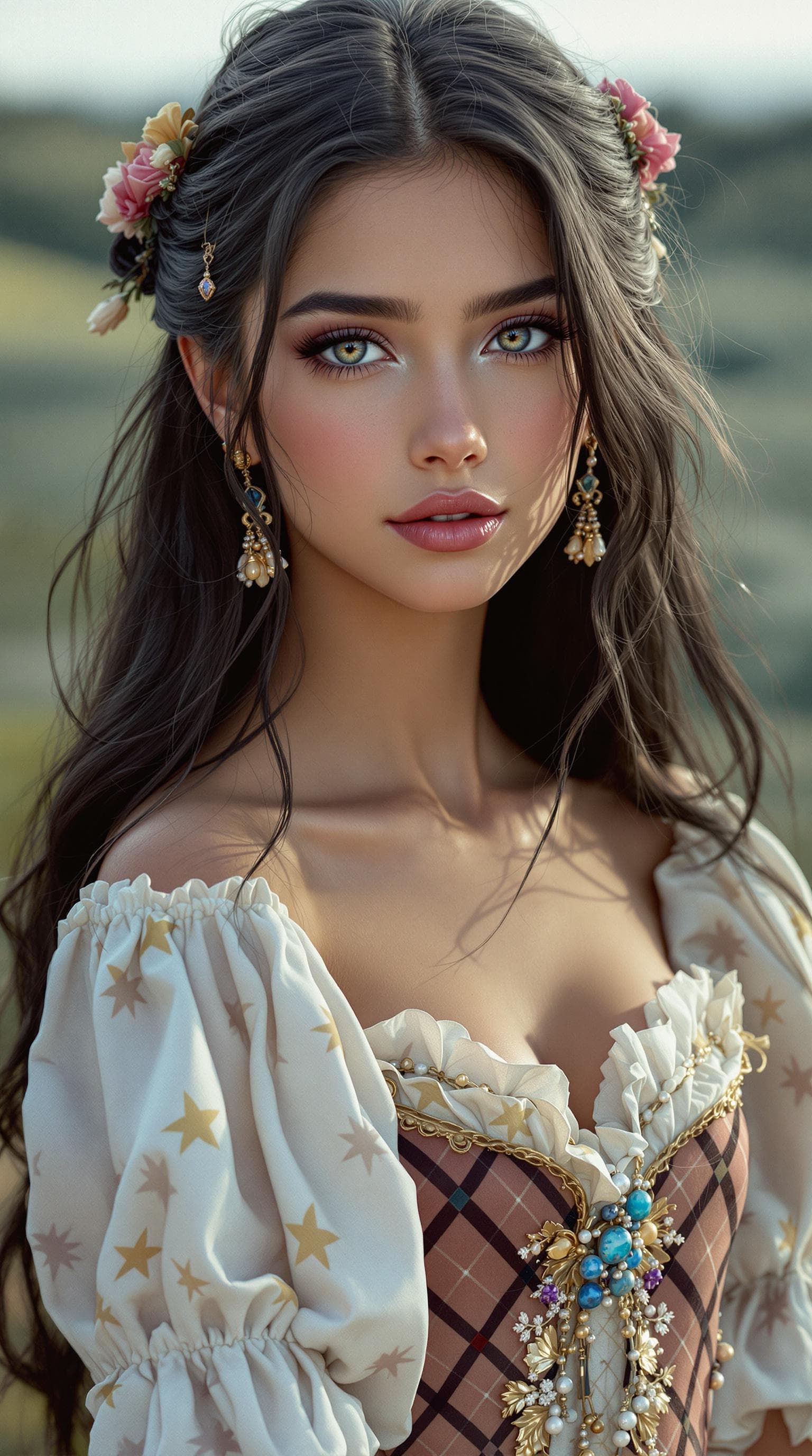 AI generated: a professional photo of a exceptionally of the most beautiful Mexican girl in the world, (age 15), (...