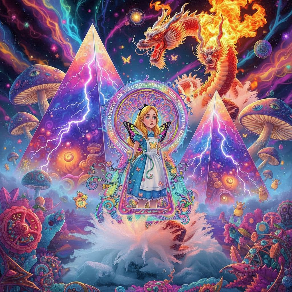 AI generated: Psychedelic, trippy, surreal. In high, surreal, psychedelic detail and rendered in 8k. Reality is me...