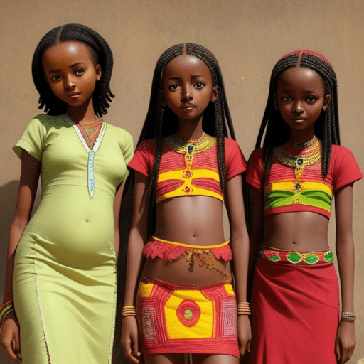 AI generated: Ethiopian girls