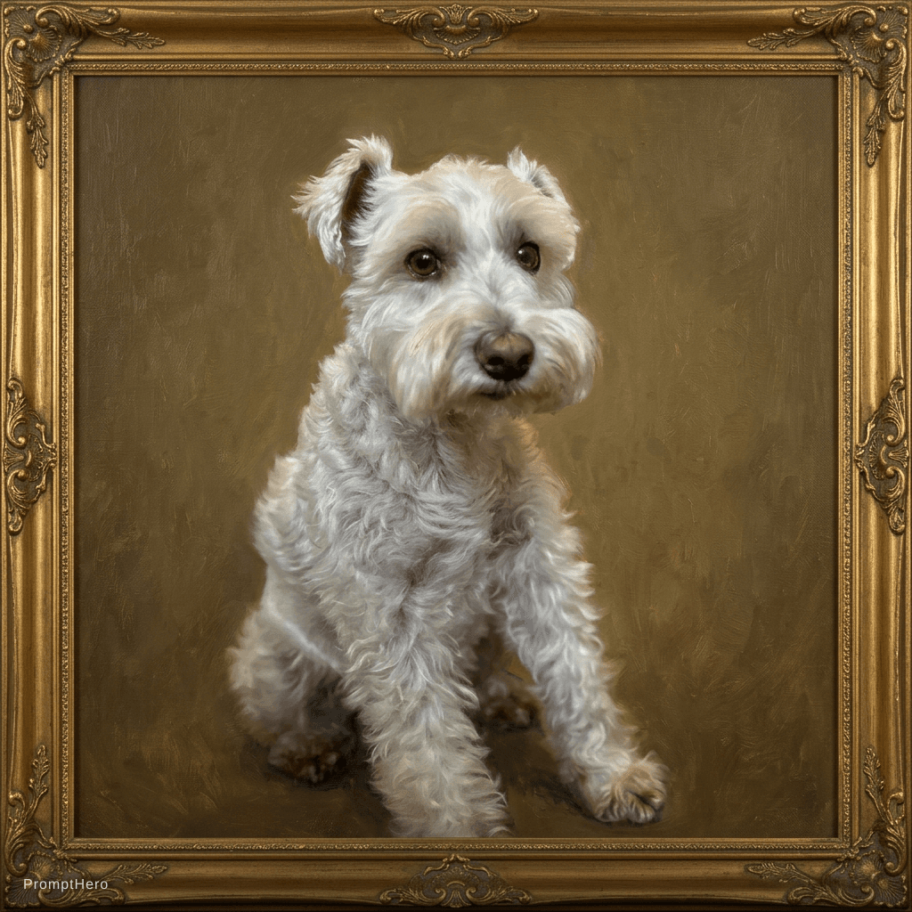 AI generated: A stunning oil painting with a plain backdrop