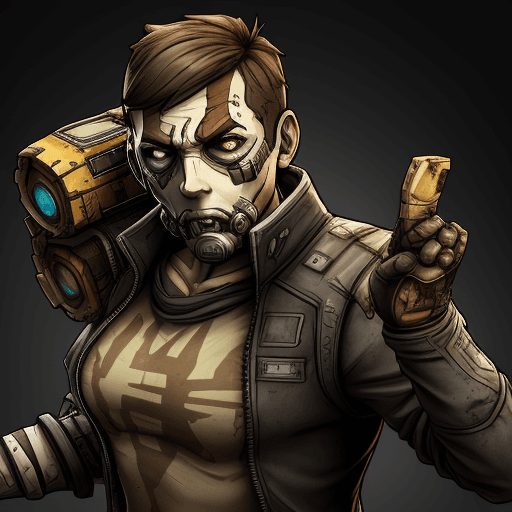 AI generated: High resolution background image borderlands boss style without character