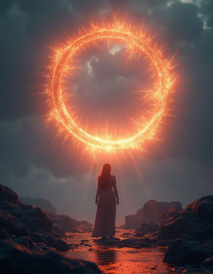 AI generated: cinematic photo ethereal fantasy concept art of Circle of life, glow effects, godrays, Hand drawn, r...