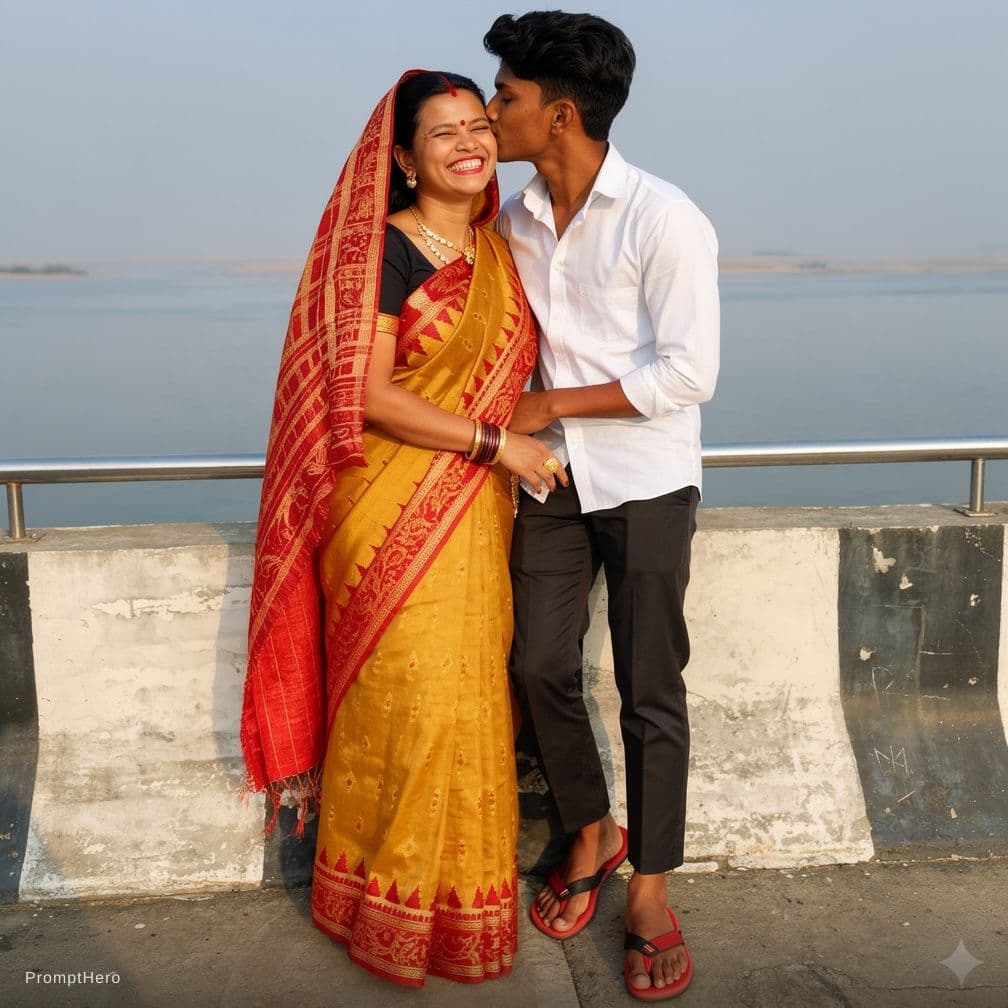 AI generated: Open those dresses and kiss