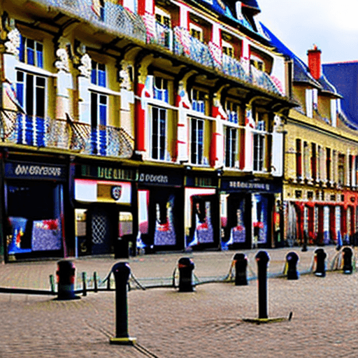 AI generated: Make a pictures to show how Cambrai in France is the ideal place to ship everywhere arround europe