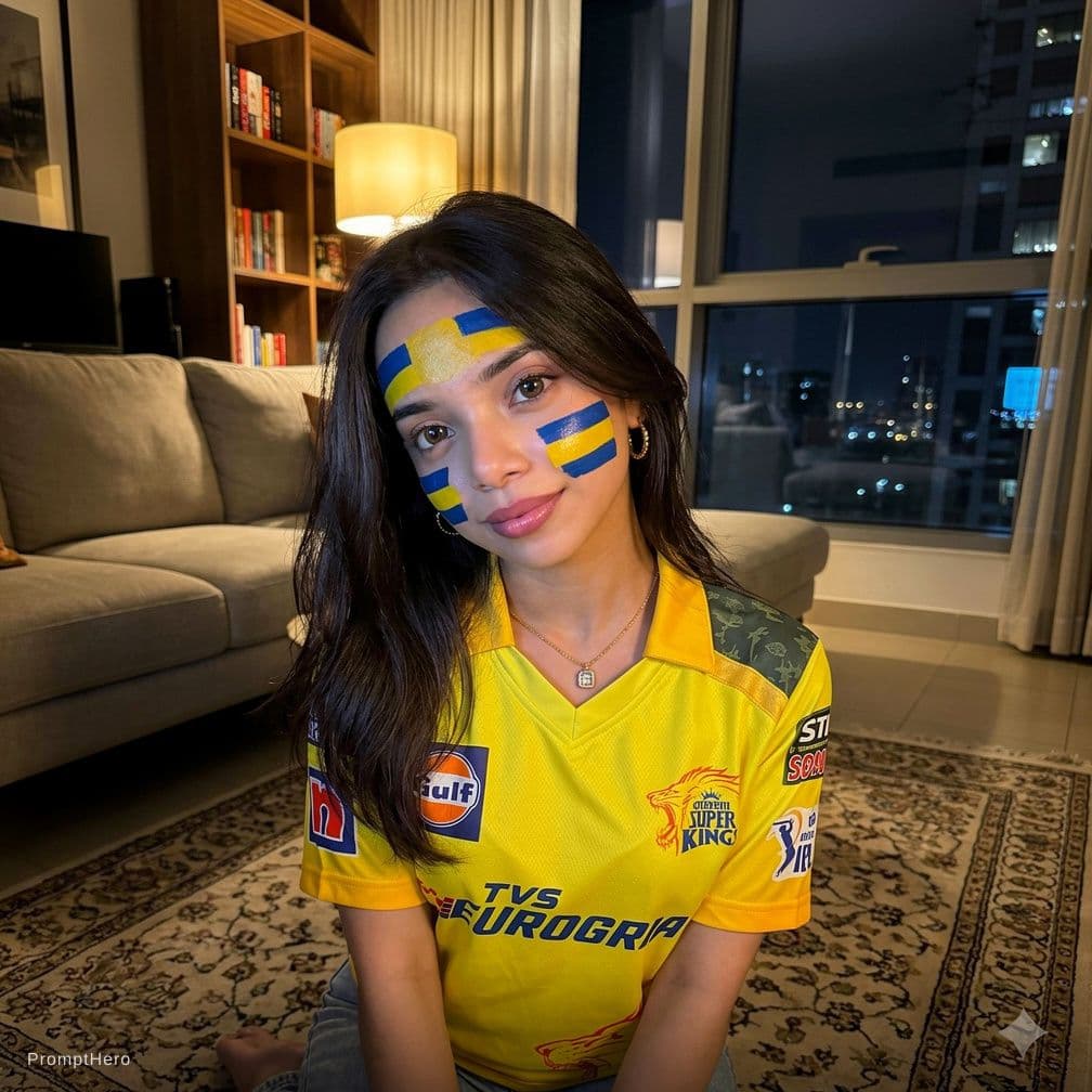 AI generated: Cum on her face .