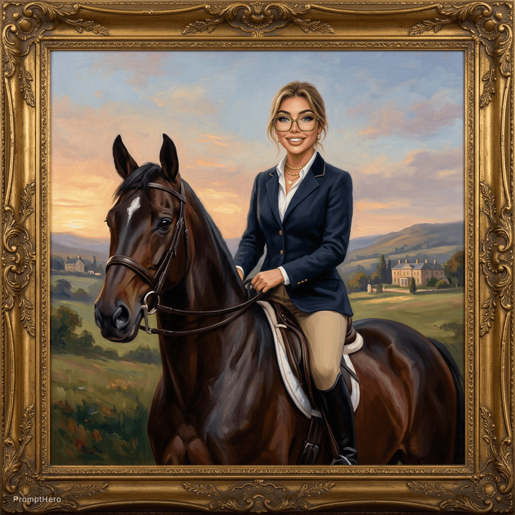 AI generated: Riding a horse