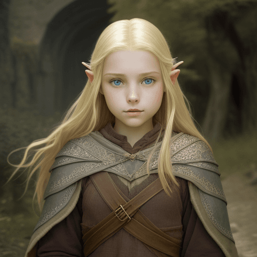 AI generated: Middle earth beautiful teen girl