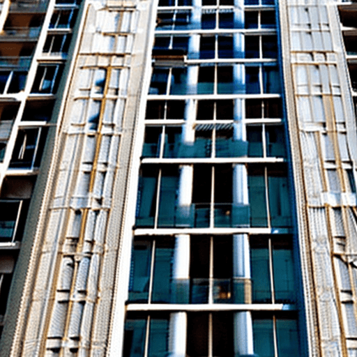 AI generated: building architecture, paris style, tall building, mixing between paris and new york