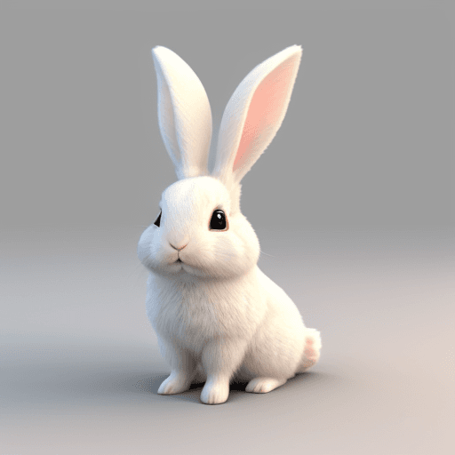 AI generated: cute, Beautiful, rabbit\, 3d --ar 4:7 --v 5.2