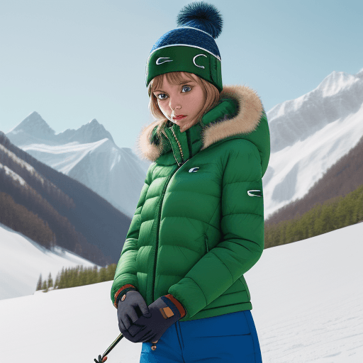 AI generated: Create a luxury ski clothing collection from the Lacoste brand by ECOALF in collaboration. The centr...