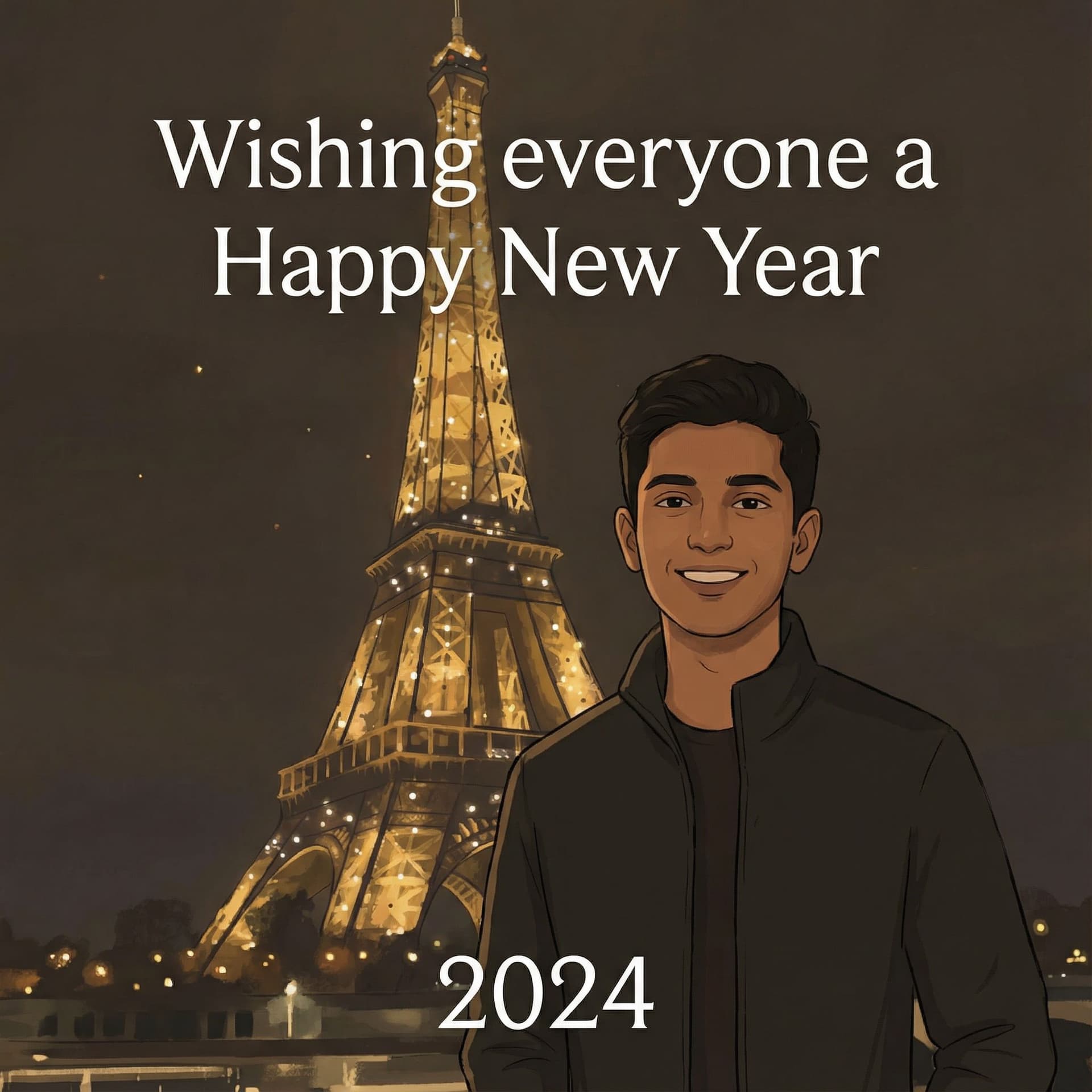 AI generated: A new year greeting card image(dont generate a card in the image.. the i.qge is literally supposed t...