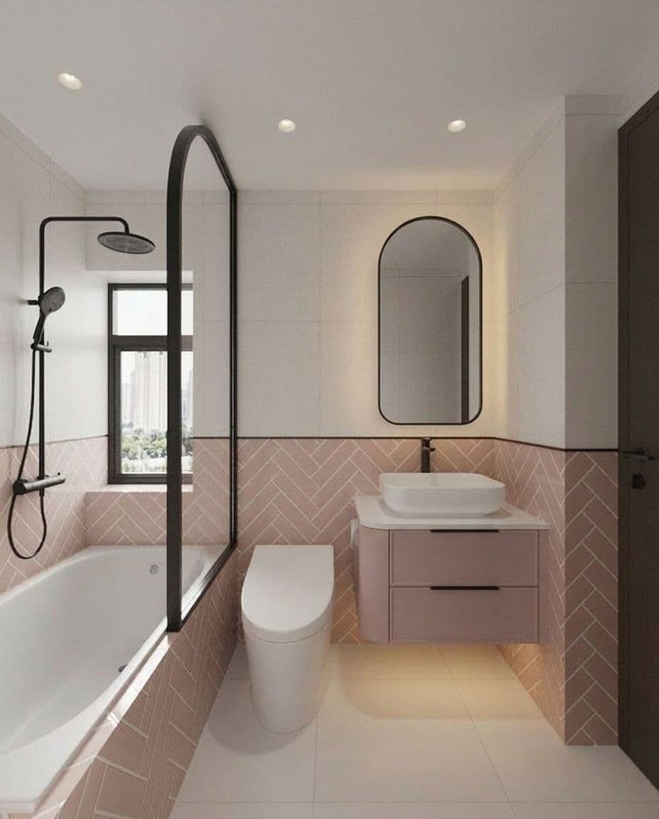 AI generated: , change cabinet colour to Dusty Pink)
