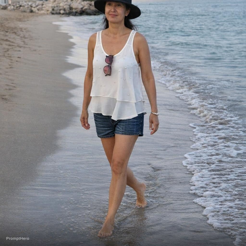 AI generated: Walk on the beach 