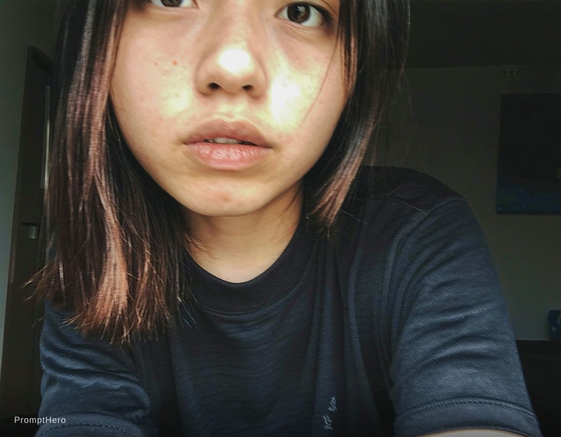AI generated: (SORA)
A completely ordinary iPhone selfie in front of a full-length mirror, a quick snapshot taken ...