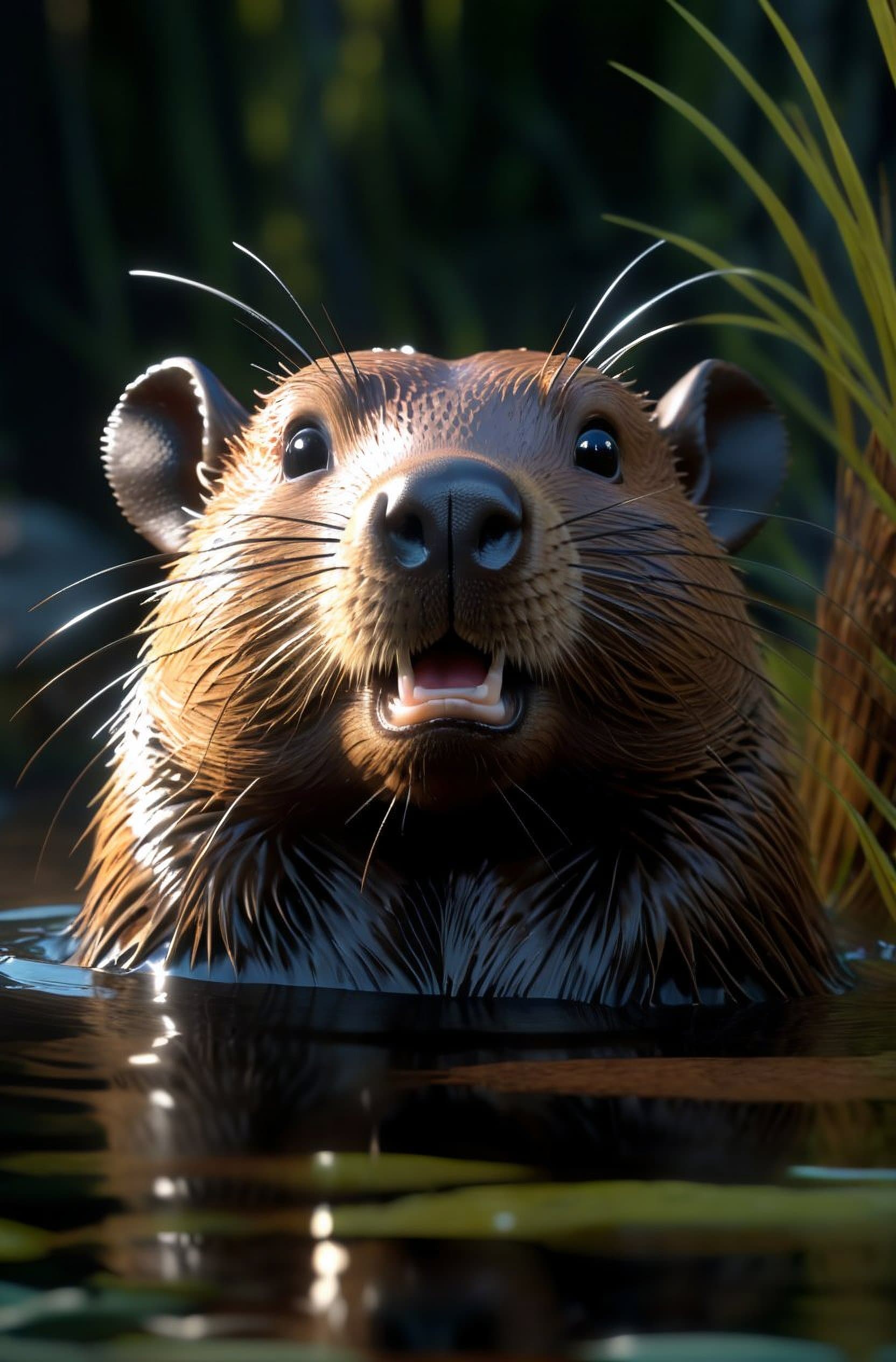 AI generated: hyperrealistic dslr (beaver:1.3), (beaver dam:1.2), stunning 8 k octane comprehensive 3 d render, in...